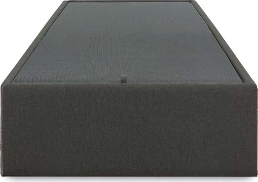 Černá čalouněná jednolůžková postel s úložným prostorem 90x190 cm Matters – Kave Home