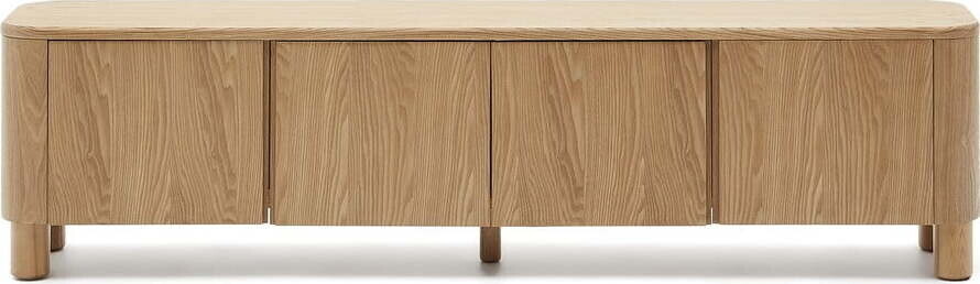 TV stolek v dekoru jasanu v přírodní barvě 200x52x40 cm Salaya – Kave Home