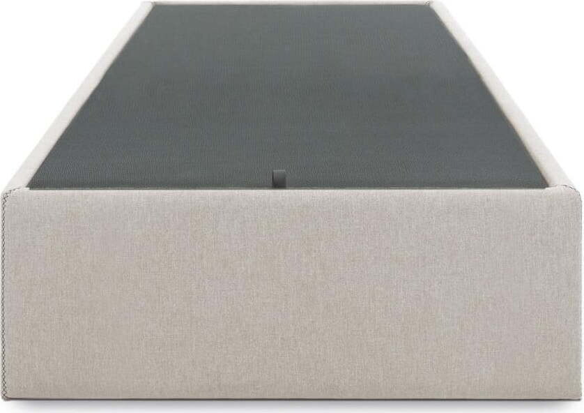 Béžová čalouněná jednolůžková postel s úložným prostorem 90x190 cm Matters – Kave Home