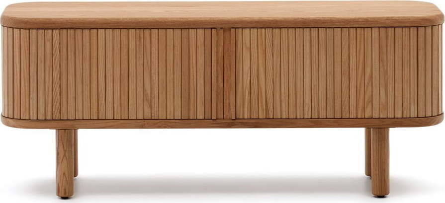 TV stolek v dekoru jasanu v přírodní barvě 120x50x40 cm Mailen – Kave Home