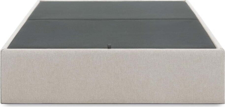 Béžová čalouněná dvoulůžková postel s úložným prostorem 160x200 cm Matters – Kave Home