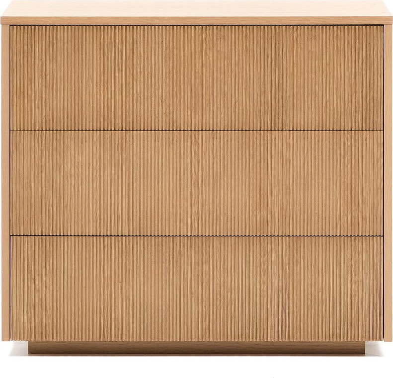 Komoda v dekoru dubu v přírodní barvě 90x79x50 cm Helvine – Kave Home