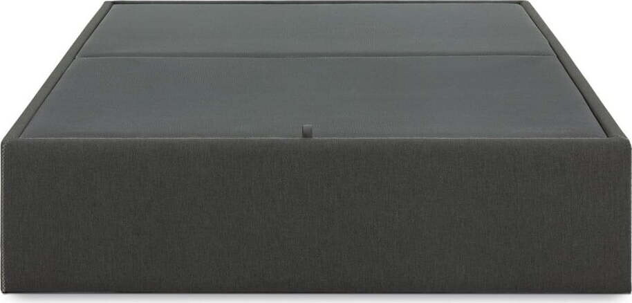 Černá čalouněná dvoulůžková postel s úložným prostorem 160x200 cm Matters – Kave Home