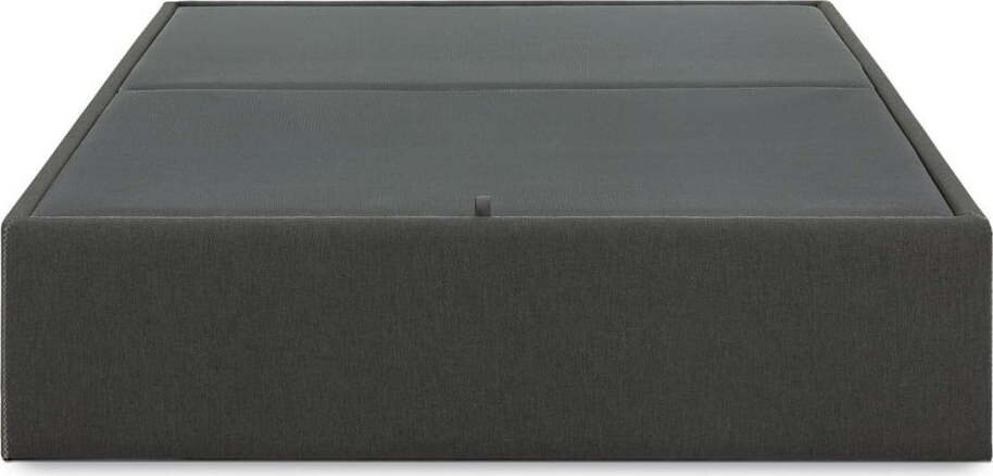 Černá čalouněná dvoulůžková postel s úložným prostorem 180x200 cm Matters – Kave Home