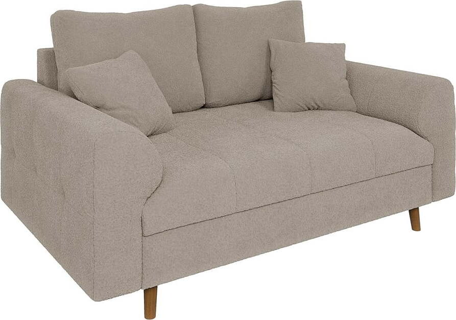 Béžová pohovka z textilie bouclé 150 cm Ariella – Ropez