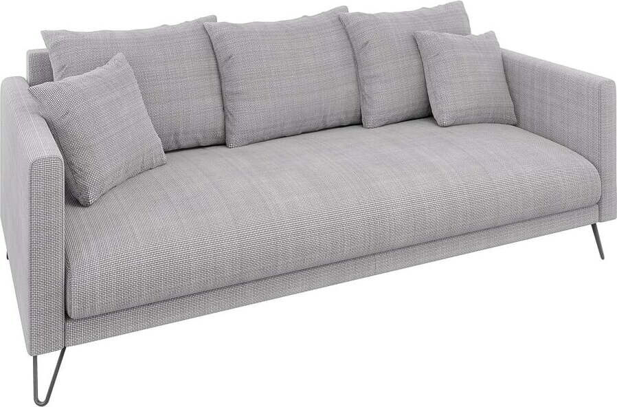 Světle šedá žinylková pohovka 200 cm Freya – Ropez