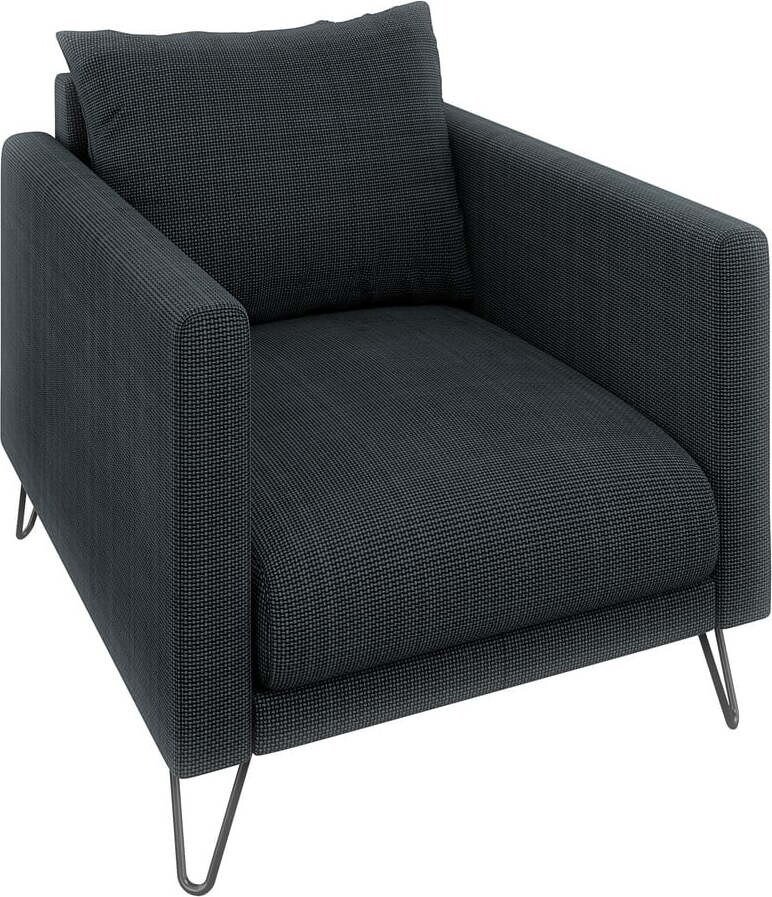 Tmavě šedé žinylkové křeslo Freya – Ropez