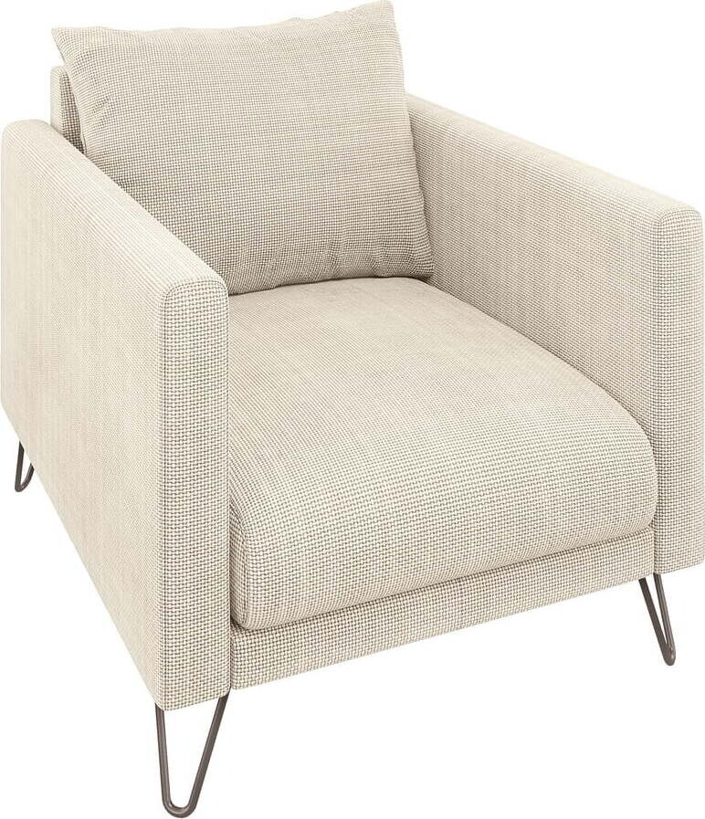 Krémové žinylkové křeslo Freya – Ropez