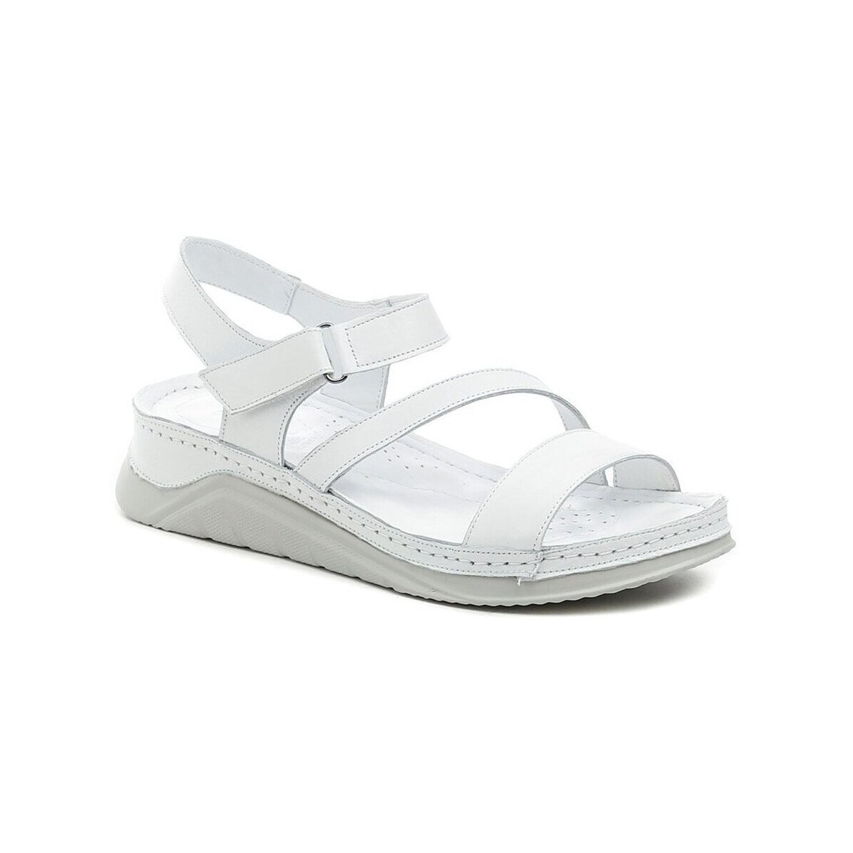 Wild  022056102B2 bílé dámské sandály na klínku  Bílá