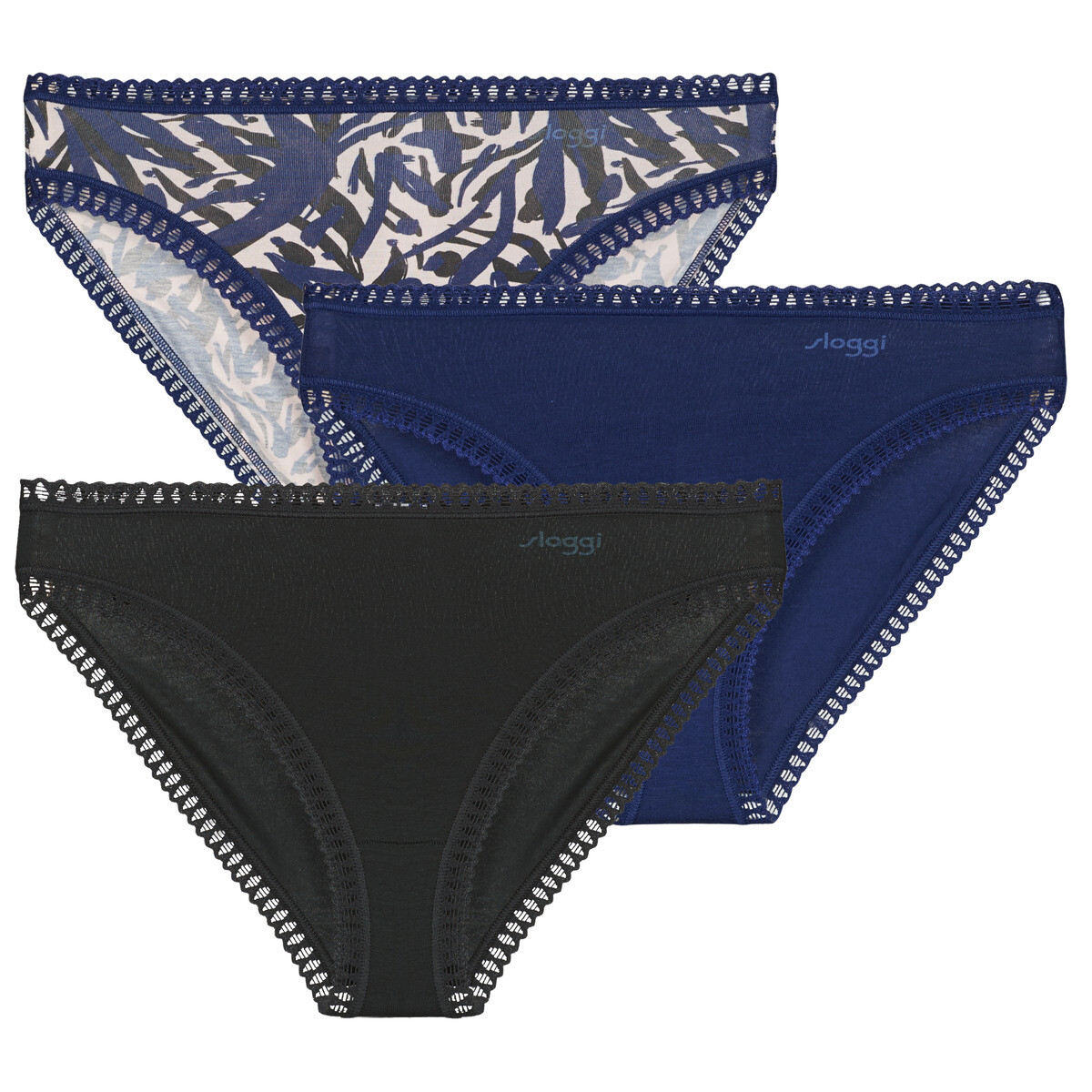 Sloggi   GO Crush High leg PACK DE 3  Tmavě modrá