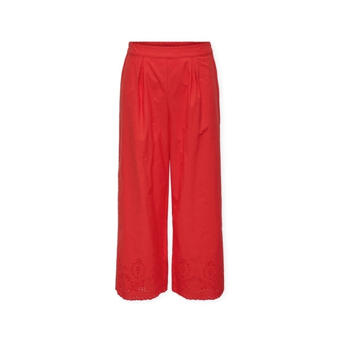 Only  Roxanne Long Trousers - High Risk Red  Červená