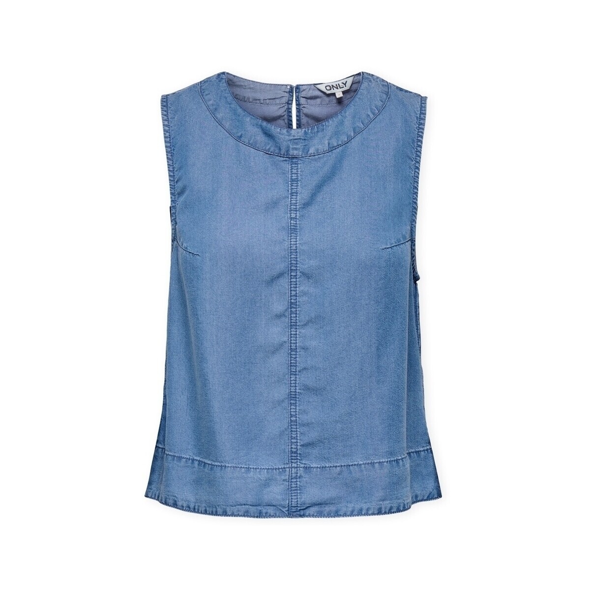 Only  Top Pema-Dorsi - Medium Blue Denim  Modrá