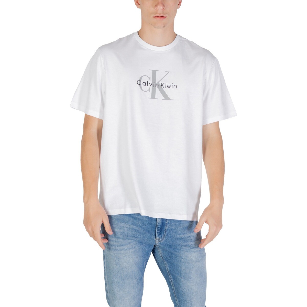 Calvin Klein Jeans  SS Hero Monologo Tee LV04RB862G  Bílá
