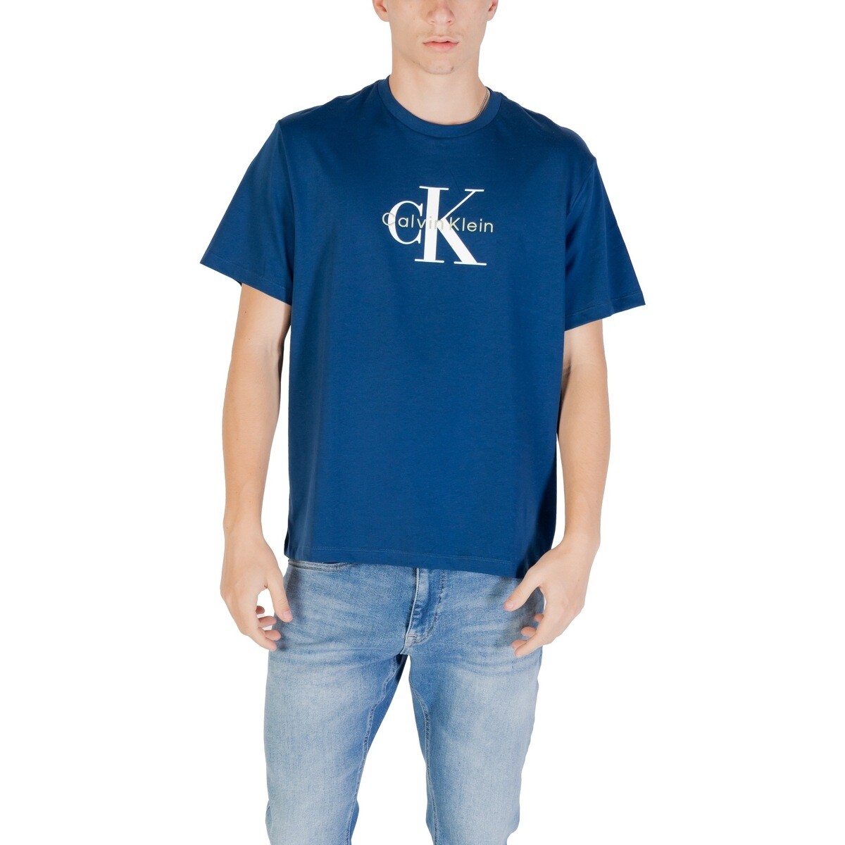 Calvin Klein Jeans  SS Hero Monologo Tee LV04RB862G  Modrá