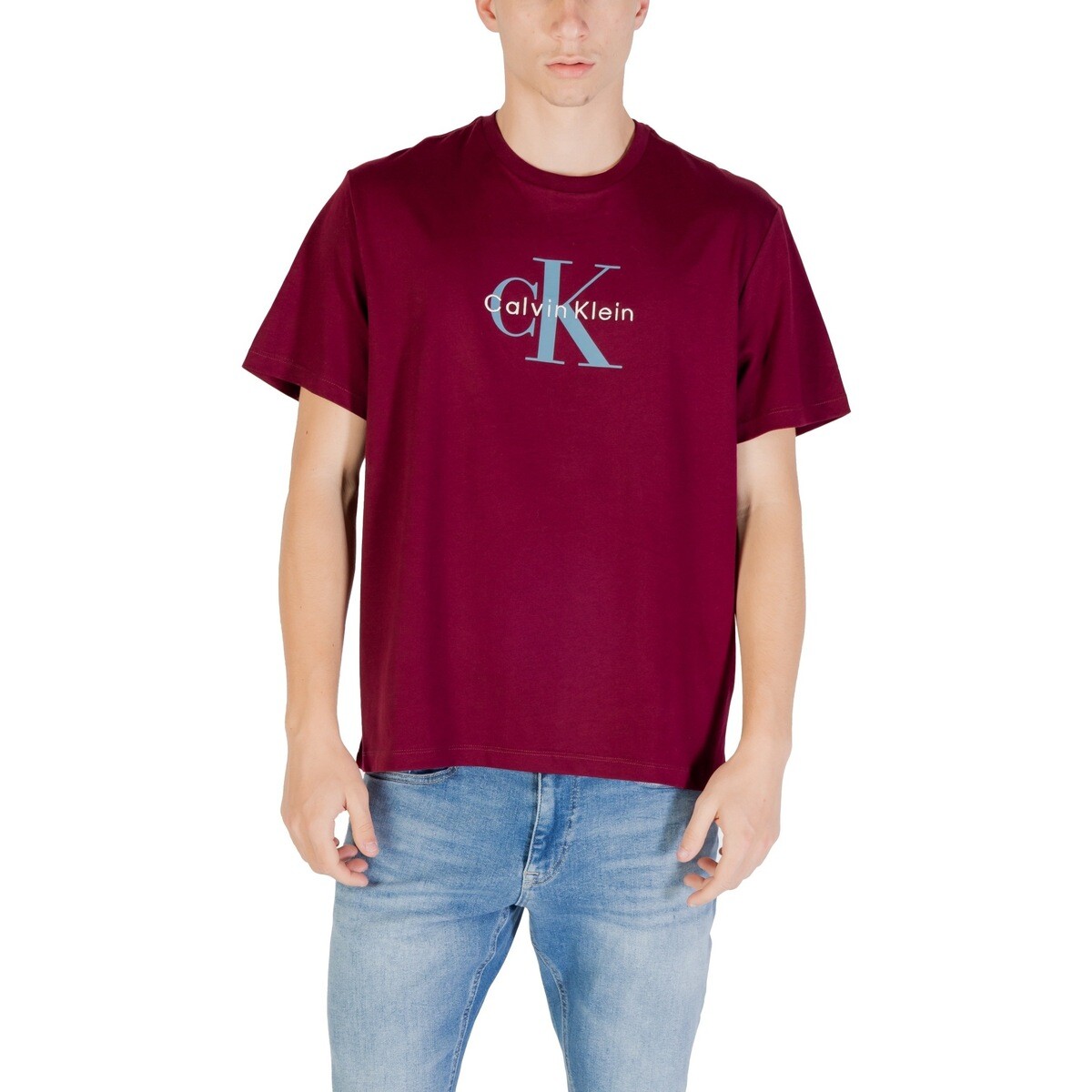 Calvin Klein Jeans  SS Hero Monologo Tee LV04RB862G  Červená