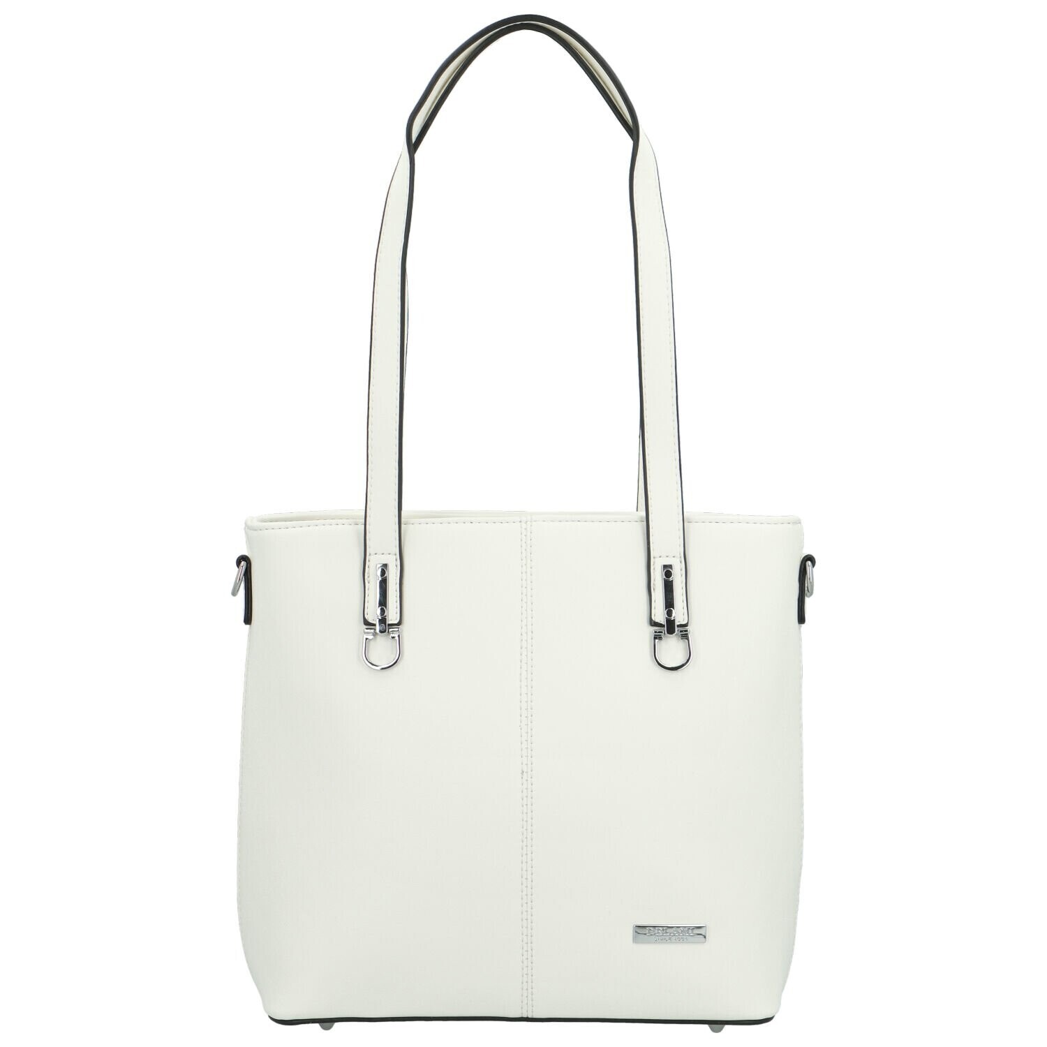 Luxusní dámská kabelka na rameno Delami Royal Class, bílá