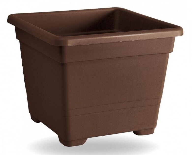VECA Květináč QUADRATO 14x14cm hnědá