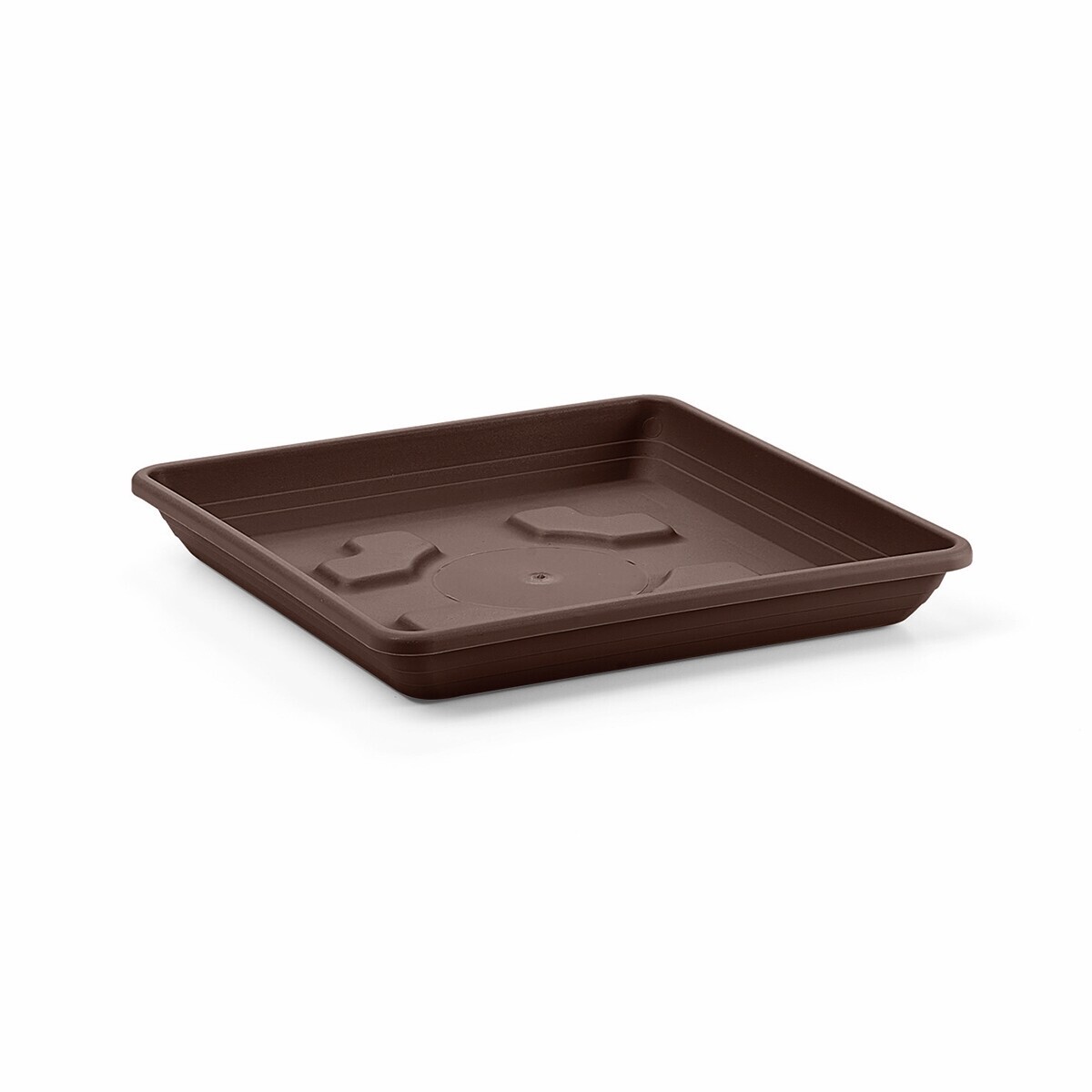 VECA Miska pod květináč QUADRATO 16x16cm hnědá