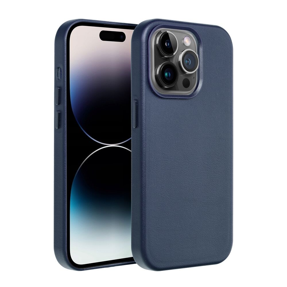 Zadní kryt LEATHER MAG COVER case pro Samsung Galaxy S25+, indigo blue