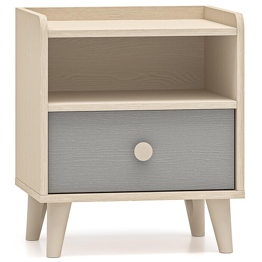 Noční stolek Mevel 10 pouštní písek/šedá pallad