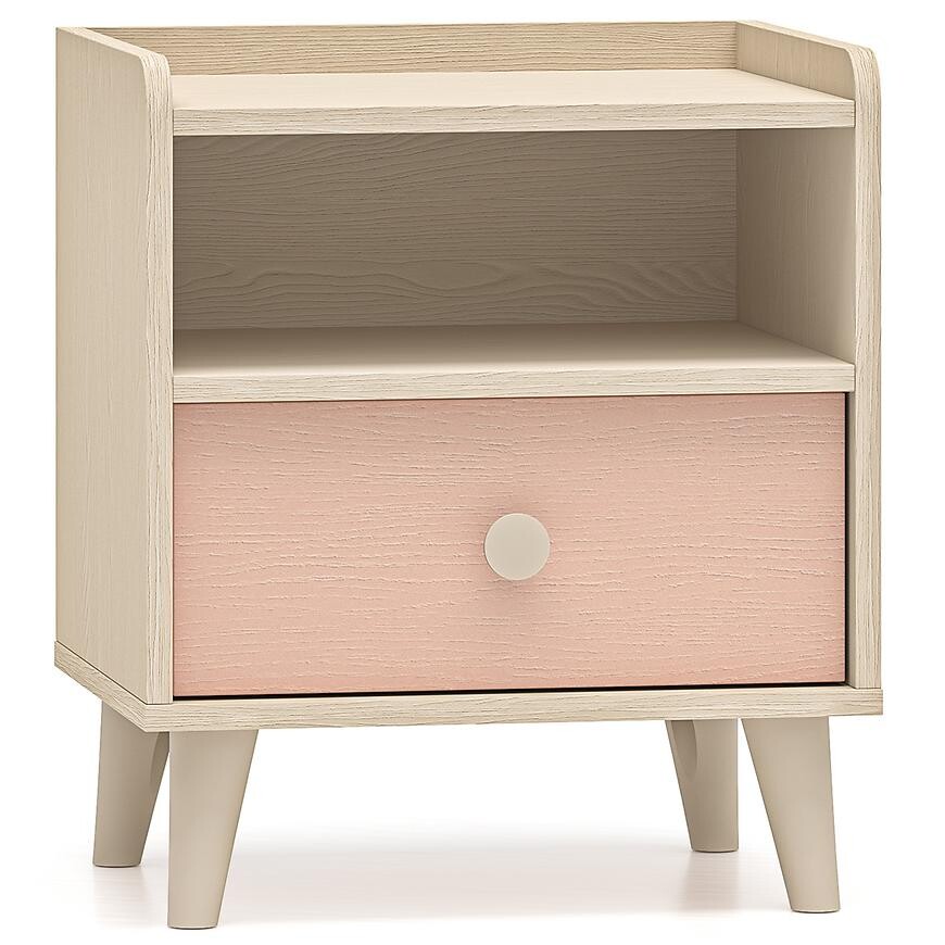 Noční stolek Mevel 10 pouštní písek/millenial pink