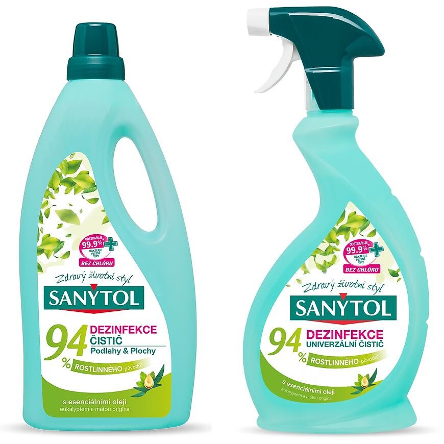 Sanytol DuopackDezinfekční univerzální čistič 500ml + SANYTOL na podlahu 1 l