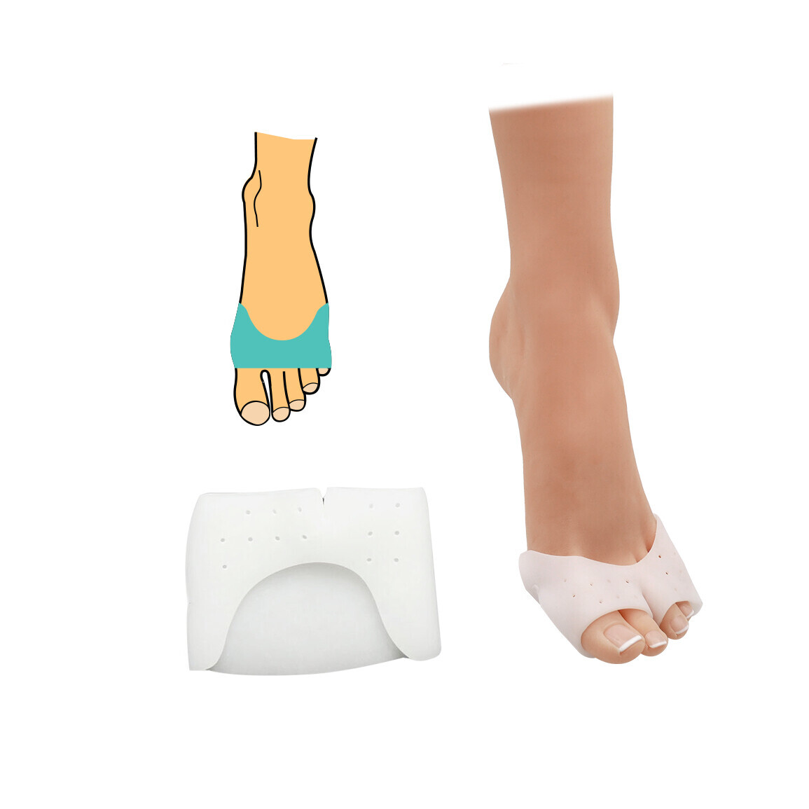 Bandáž metapolštářek HealMed 1 pár - průhledná