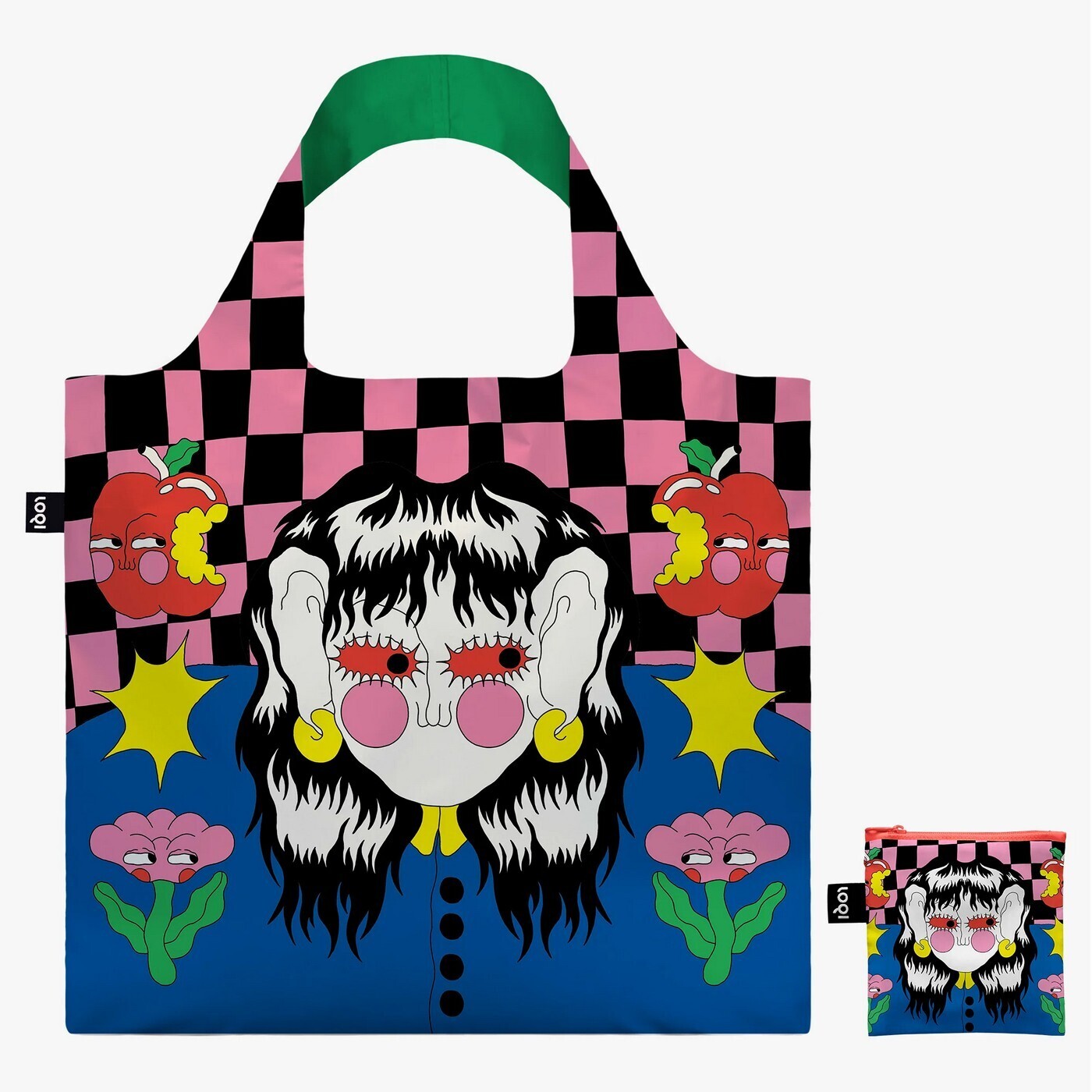 Skládací nákupní taška LOQI JUSTINE JOSSART Eyes Wide Open