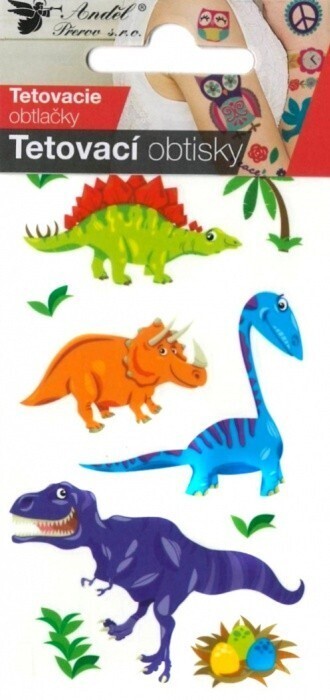 Anděl Tetovací obtisky - malí dinosauří -10,5 x 6 cm -  1106
