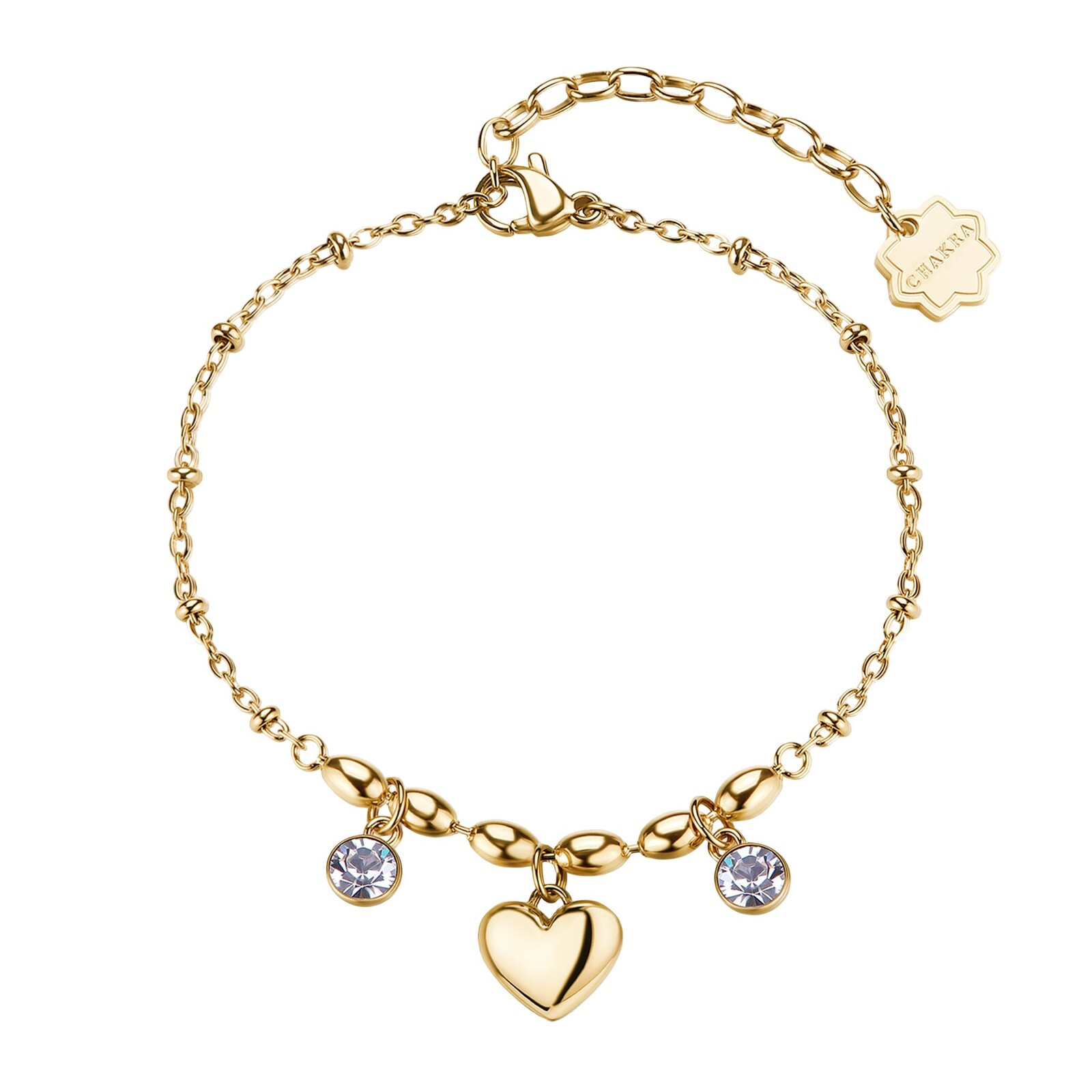 Brosway Romantický pozlacený náramek s přívěsky Chakra BHKB264