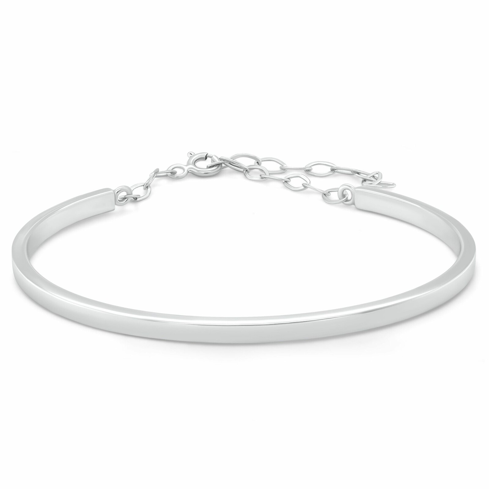 Brilio Silver Stříbrný pevný náramek pro ženy BRC234W