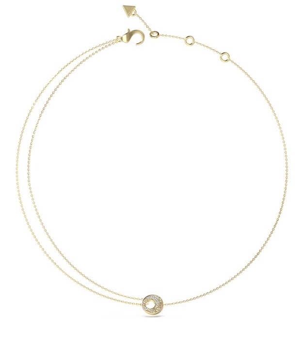 Guess Elegantní pozlacený náhrdelník Blooming Summer JUBN05223JWYGT/U