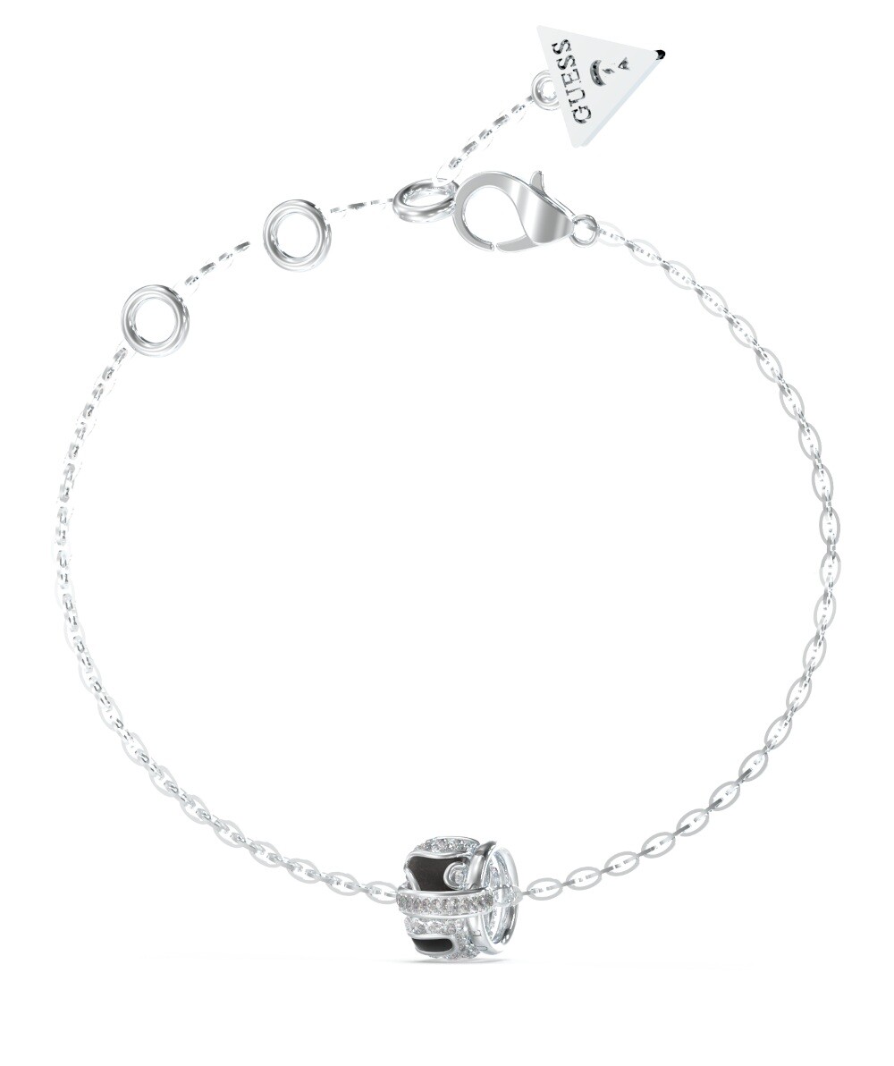 Guess Fashion ocelový náramek s krystaly Fabulous Me JUBB05192JWRHBK 21 cm