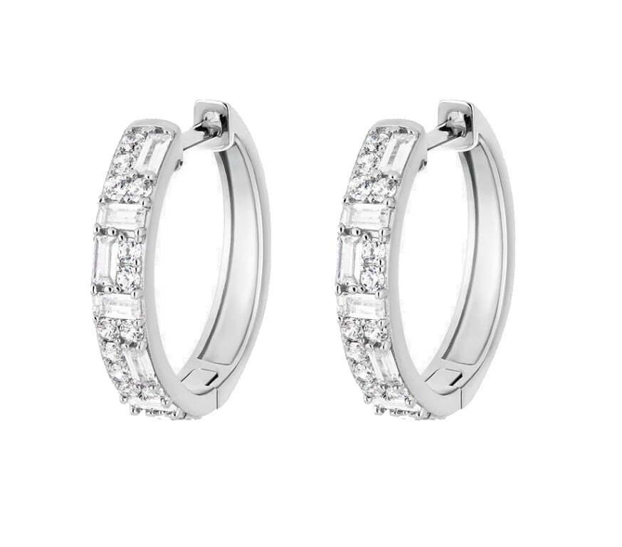 Preciosa Stříbrné kruhy s kubickou zirkonií Twinkle Royal Lagoon 5443 00