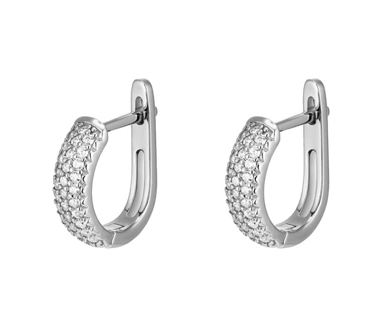 Preciosa Stříbrné náušnice s kubickou zirkonií Marielle Royal Lagoon 5444 00