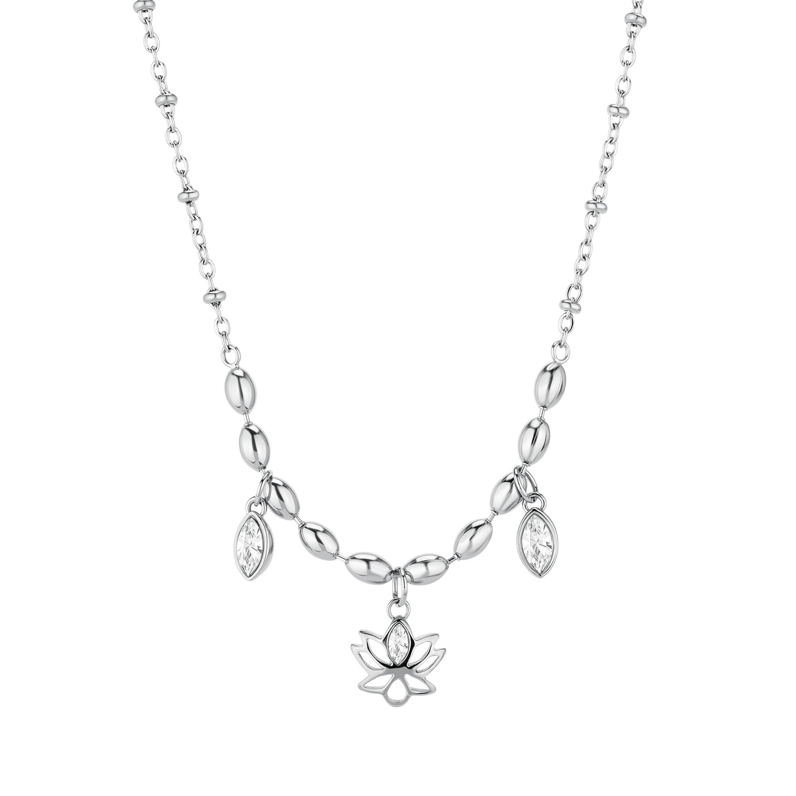 Brosway Elegantní ocelový náhrdelník Lotosový květ Chakra BHKN157