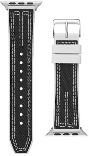 Guess Silikonový řemínek pro Apple Watch (42 - 45 mm) - Black CS3003S1