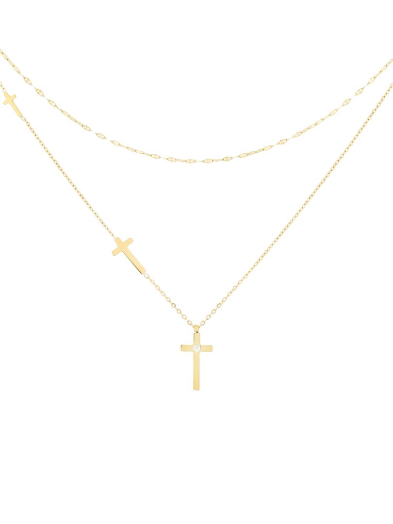 Preciosa Pozlacený náhrdelník z oceli s kubickou zirkonií Preciosa Miracle Royal Lagoon 7498Y00