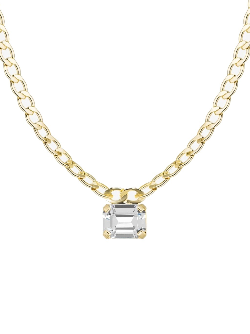 Preciosa Pozlacený náhrdelník s křišťálem Preciosa Cascade Royal Lagoon 2534Y00