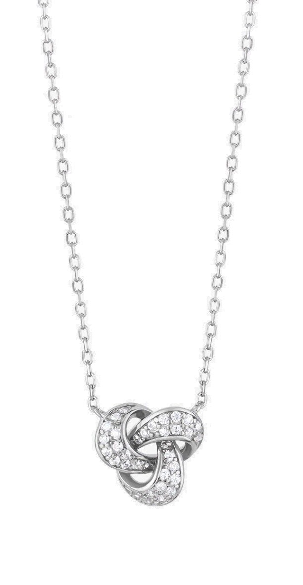 Preciosa Stříbrný náhrdelník Uzel s kubickou zirkonií Dune Royal Lagoon 5434 00