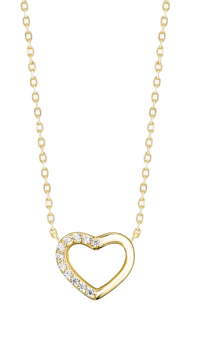 Preciosa Pozlacený náhrdelník s kubickou zirkonií True Love Royal Lagoon 5436Y00