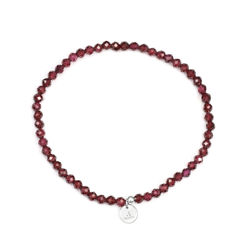 Agato Slušivý korálkový náramek z granátu POL-B11/17G