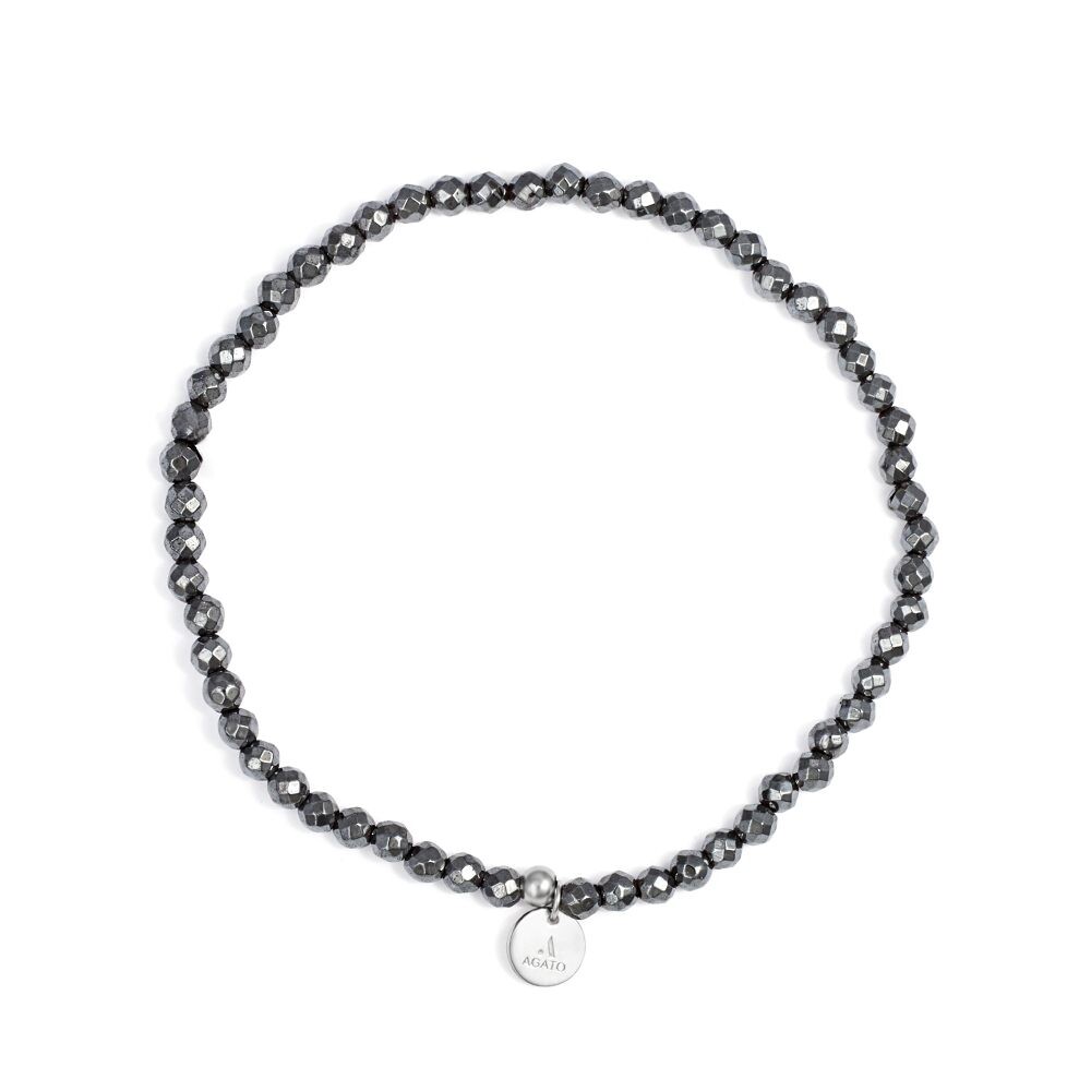 Agato Minerální korálkový náramek s hematitem POL-B13/17G