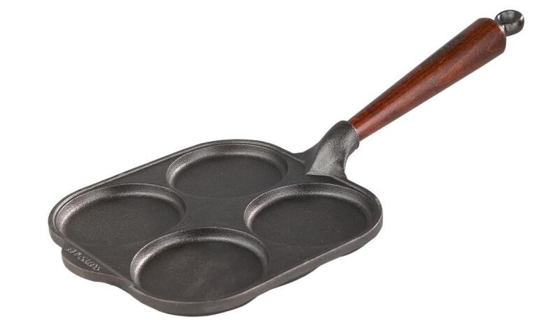 Skeppshult litinová pánev na volská oka (0019T) 20 cm, dřevěná rukojeť