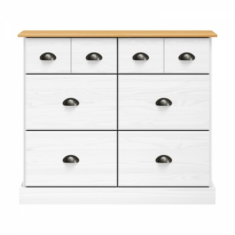 Komoda 4+2 zásuvky STANFORD bílý lak 293262B Idea