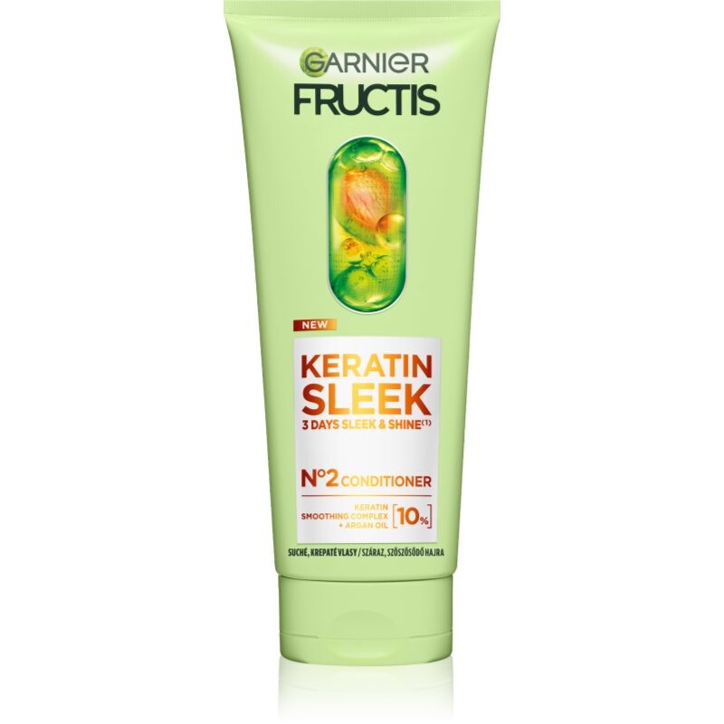 Garnier Fructis Keratin Sleek kondicionér pro suché a křehké vlasy 200 ml
