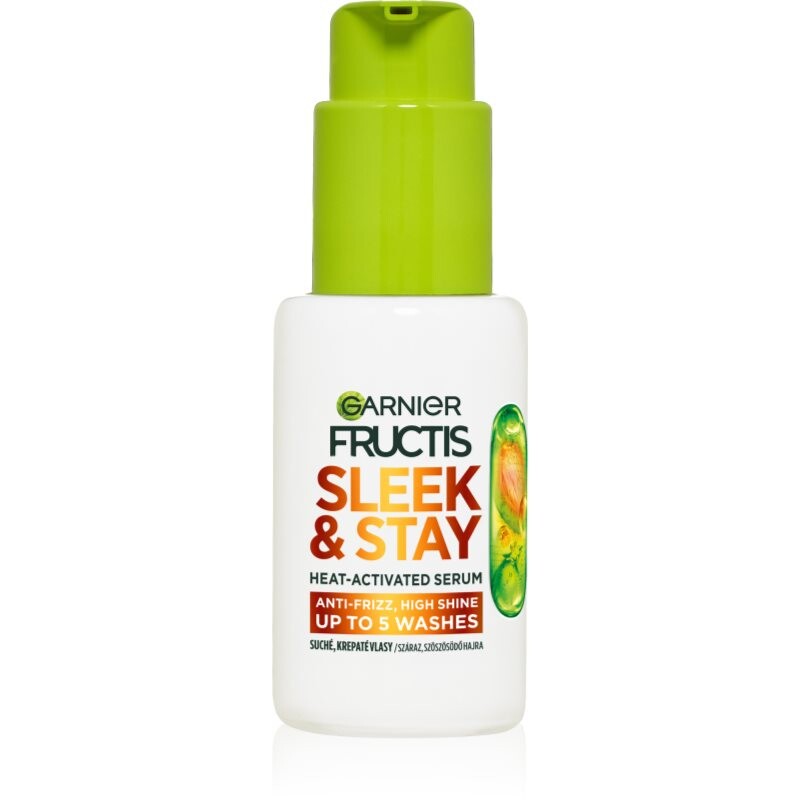 Garnier Fructis Keratin Sleek sérum pro suché a poškozené vlasy 50 ml