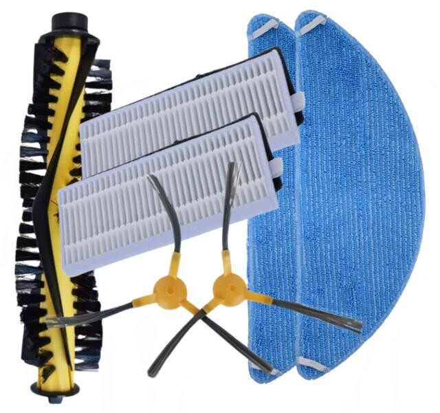 7ks Sada HEPA filtry, kartáče a mopy pro SENCOR SRV 9150WH a Tesla Robostar iQ300