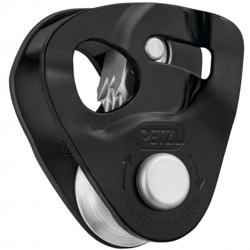 Petzl Miniaturní kladka s integrovaným blokantem Petzl Nano traxion Černá