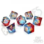 Glassstaff Fire and Ice Liquid Core RPG Dice Set (7)